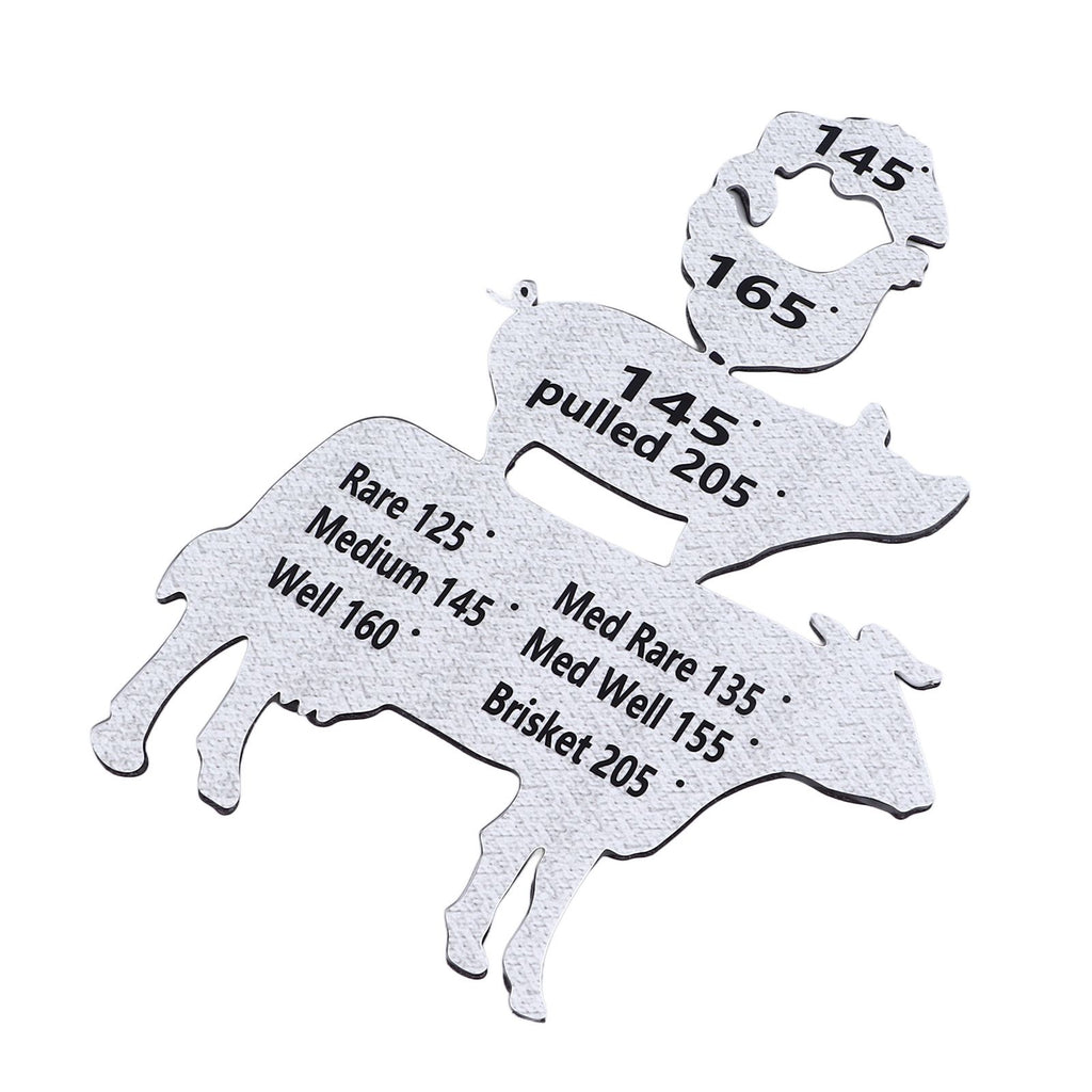 Meat Temperature Magnet Animal Internal Temperature Guide Acrylic Beef Pork Chicken Fish Grill Accessory for BBQ Cooking