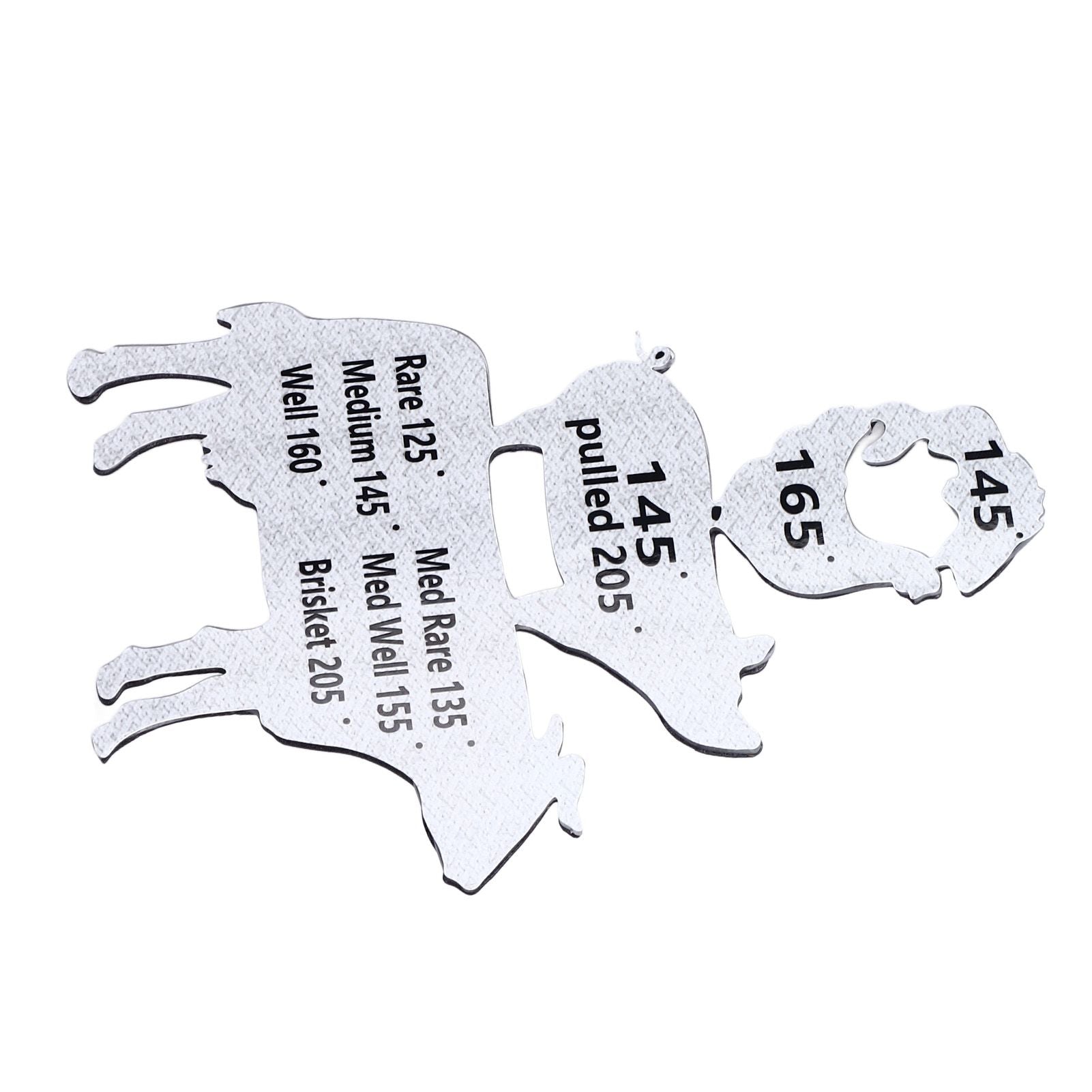 Meat Temperature Magnet Animal Internal Temperature Guide Acrylic Beef Pork Chicken Fish Grill Accessory for BBQ Cooking