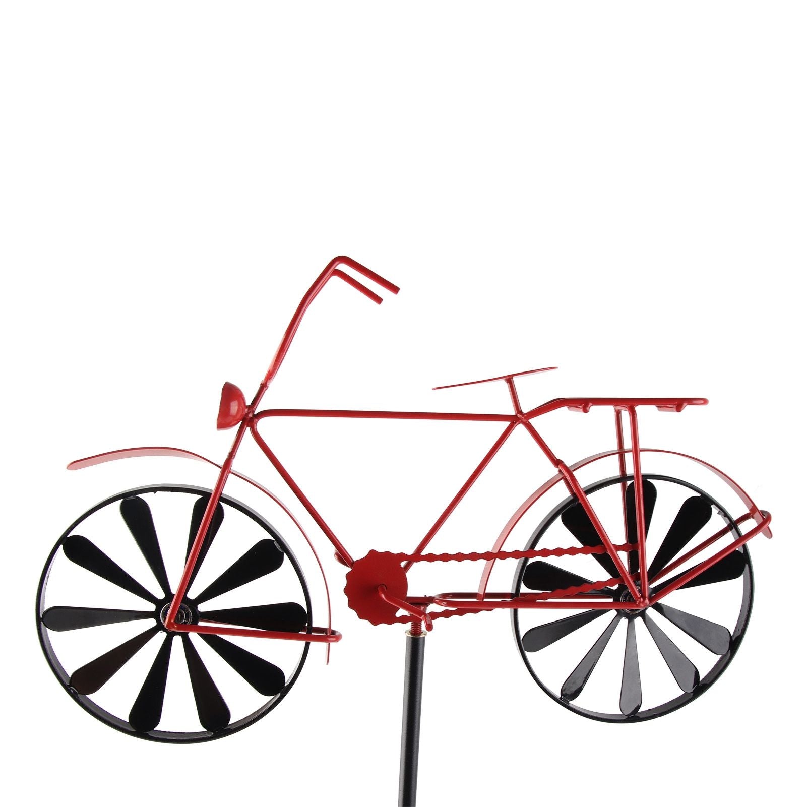 Bike Wind Spinners Vintage Bicycle Metal Wind Spinner Vintage Style Stake Decoration for Yard Garden Red