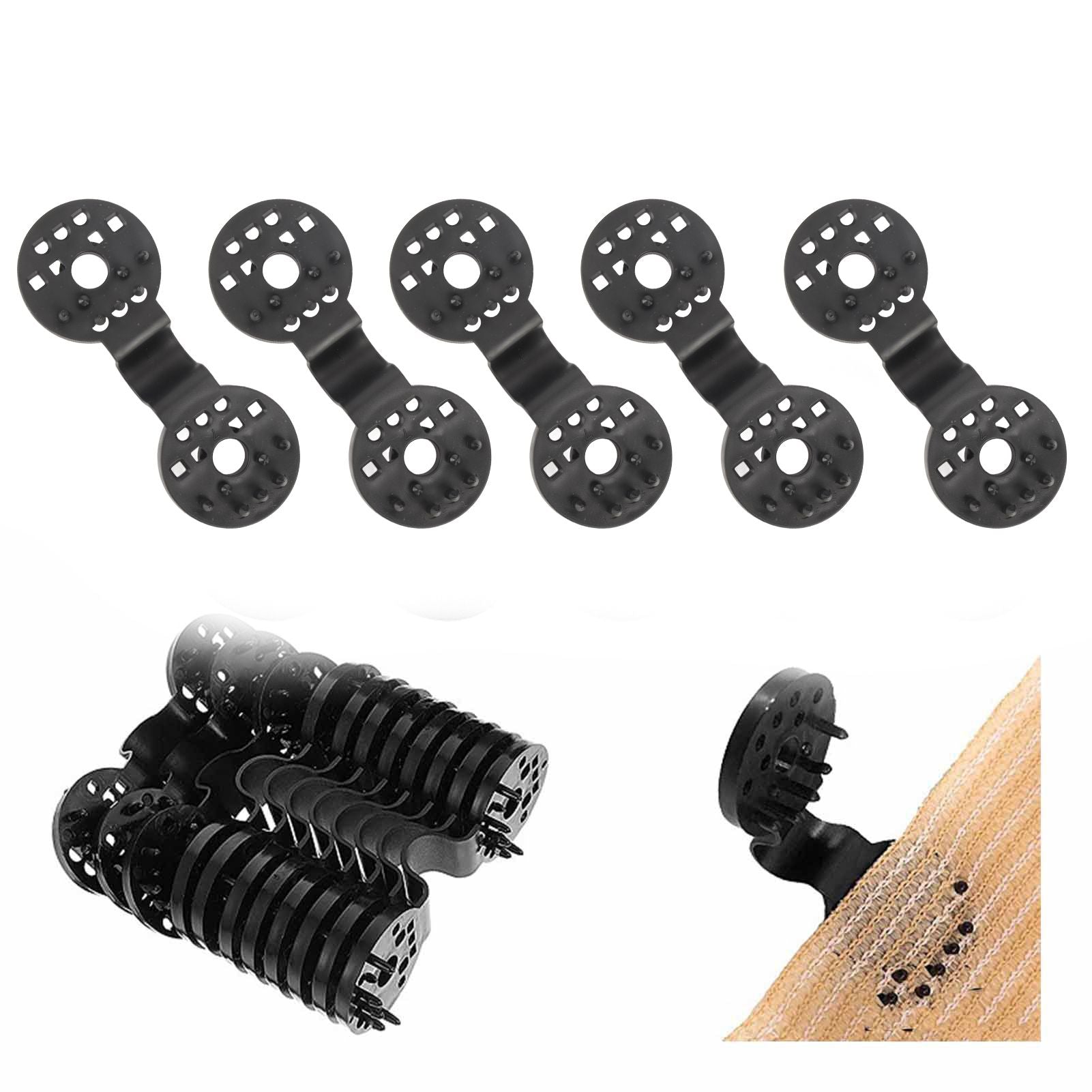50 Pcs Shade Cloth Plastic Clips Round Sunshade Net Fixing Clip for Garden Netting Anti Bird Netting