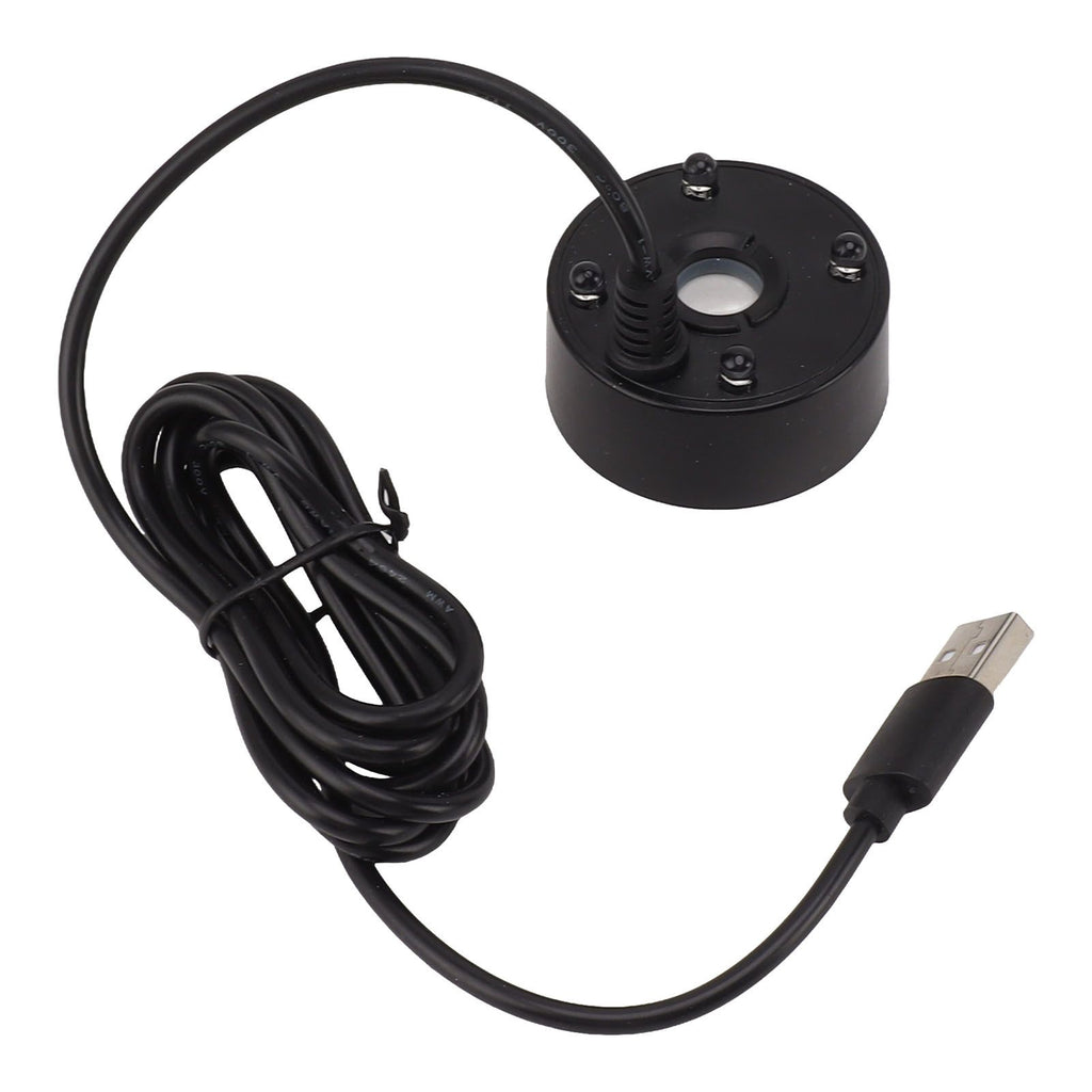 Mist Maker USB Colorful LED Lights 5V Ultra Sound Fountain Atomizer for Pond Rockery Fish Tank Sink Black