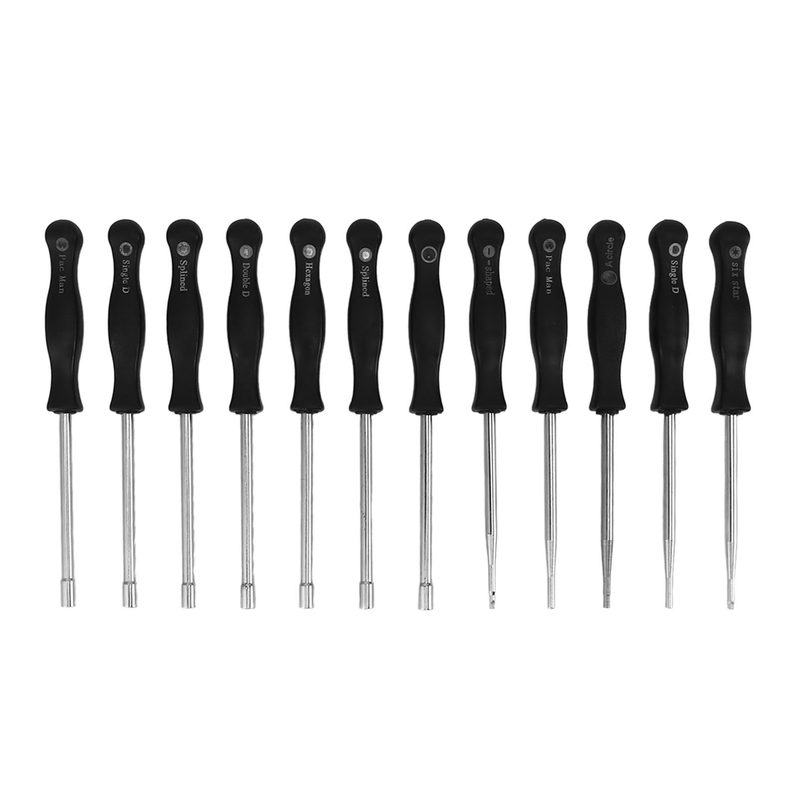 Carburator Adjusting Kit with 12 Screwdrivers 1 String Steel Brush Comfort Grip Carburetor Repair Tools for 2 Cycle Carburetor Engines Trimmer