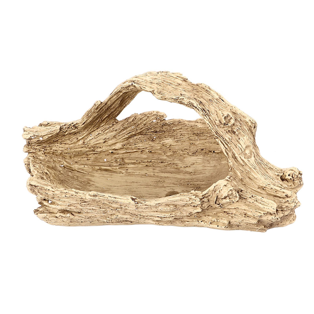 Artificial Driftwood Succulent Planter Faux Wood Resin Succulent Planter for Windowsill Desktop Coffee Table