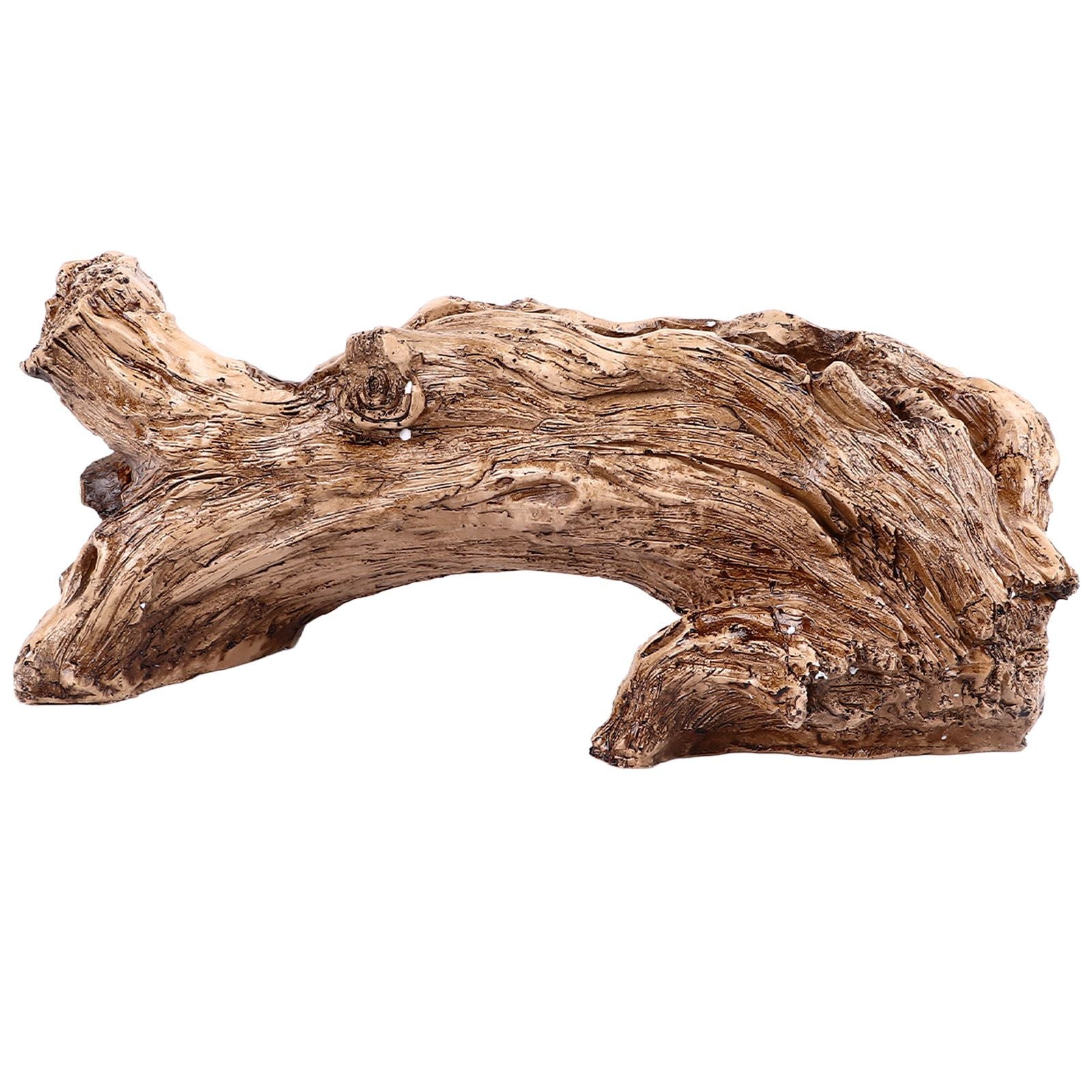 Artificial Driftwood Planter Resin Succulent Planter Vintage Tree Root Stump Log Like Flower Container Pot for Home Garden Decoration