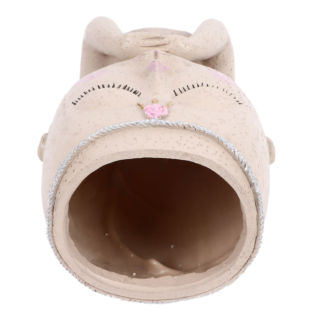 Face Flower Pot Head Planter Pot Succulent Planter Cute Resin Cactus Planter with Closed Eyes Indoor Outdoor Use