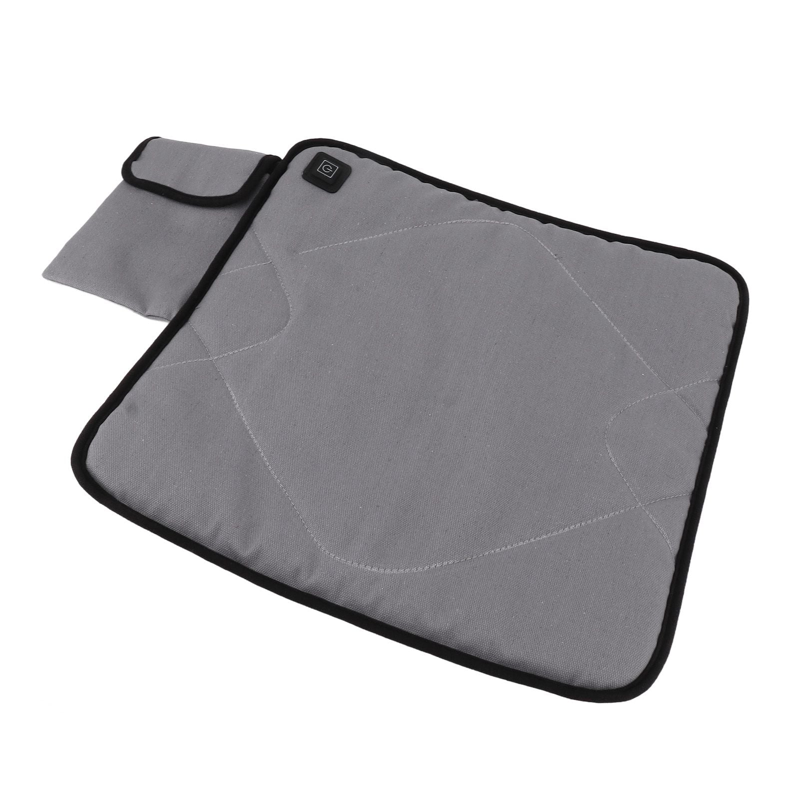 Portable Heated Seat Cushion USB Heated Seat Cushion Adjustable Temperature Heated Chair Cushion for Fishing Camping Light Gray