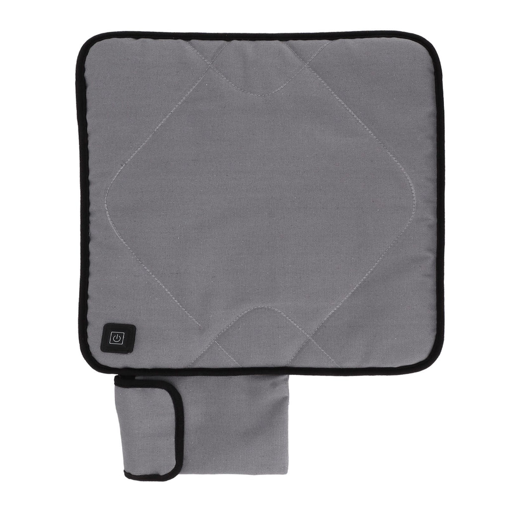 Portable Heated Seat Cushion USB Heated Seat Cushion Adjustable Temperature Heated Chair Cushion for Fishing Camping Light Gray