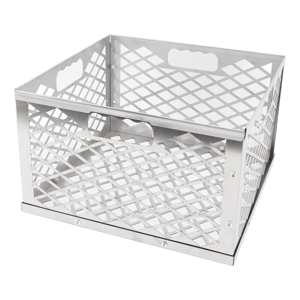 Charcoal Basket Detachable Design Portable Rugged Durable Stainless Steel Charcoal Fire Basket for Barbecue