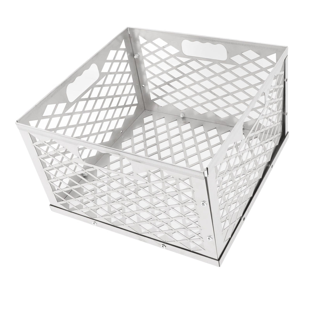 Charcoal Basket Detachable Design Portable Rugged Durable Stainless Steel Charcoal Fire Basket for Barbecue