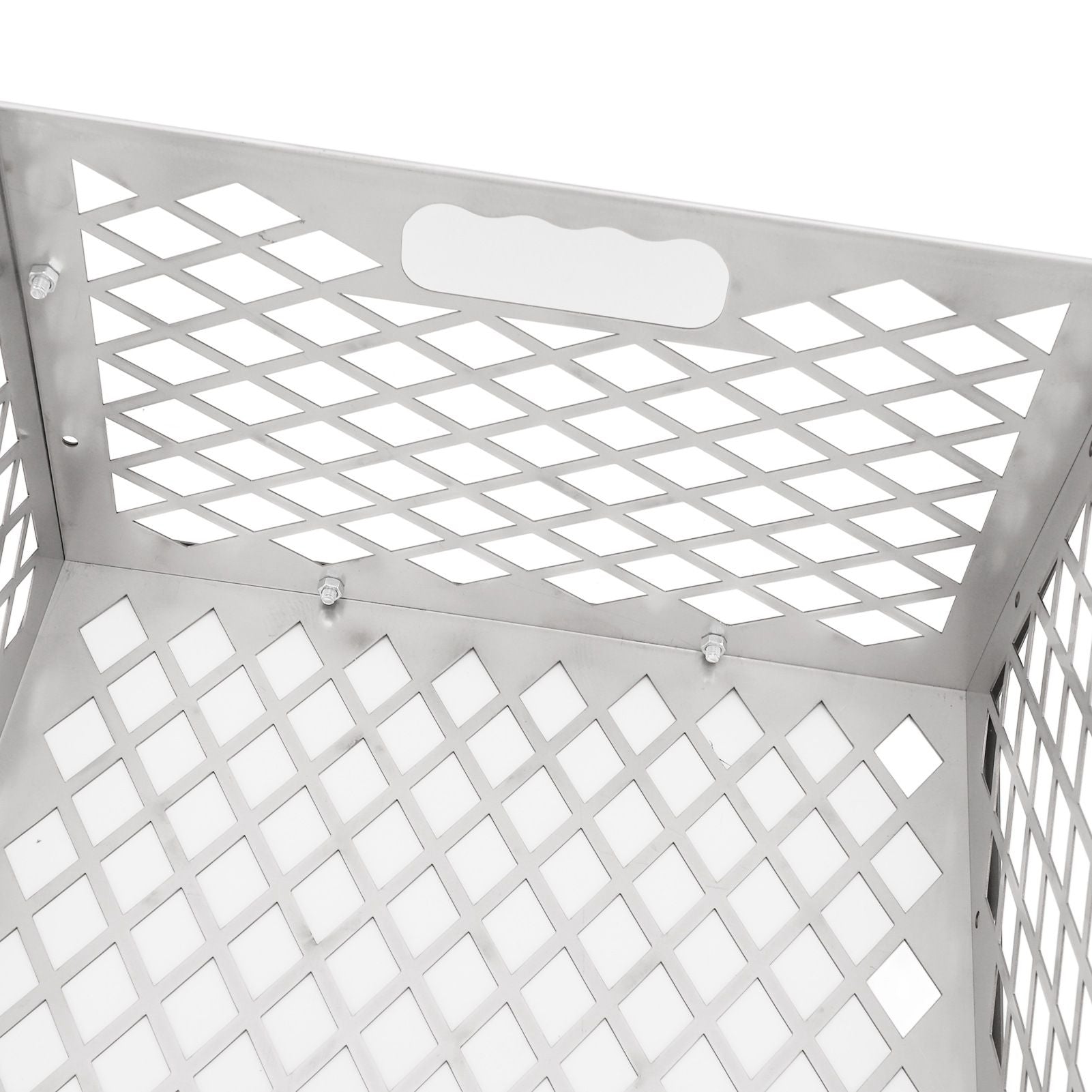 Charcoal Basket Detachable Design Portable Rugged Durable Stainless Steel Charcoal Fire Basket for Barbecue