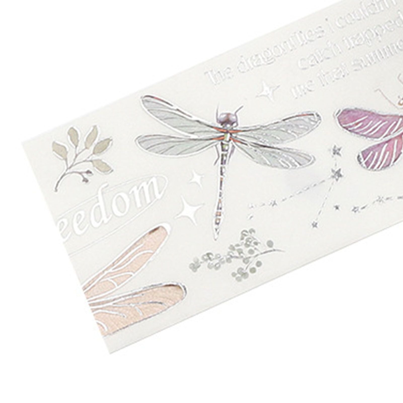 Decorative Tapes Strong Adhesion Silver Feather Plants Versatile Hand Account Decorative Tape for Notebooks Photo Album DIY