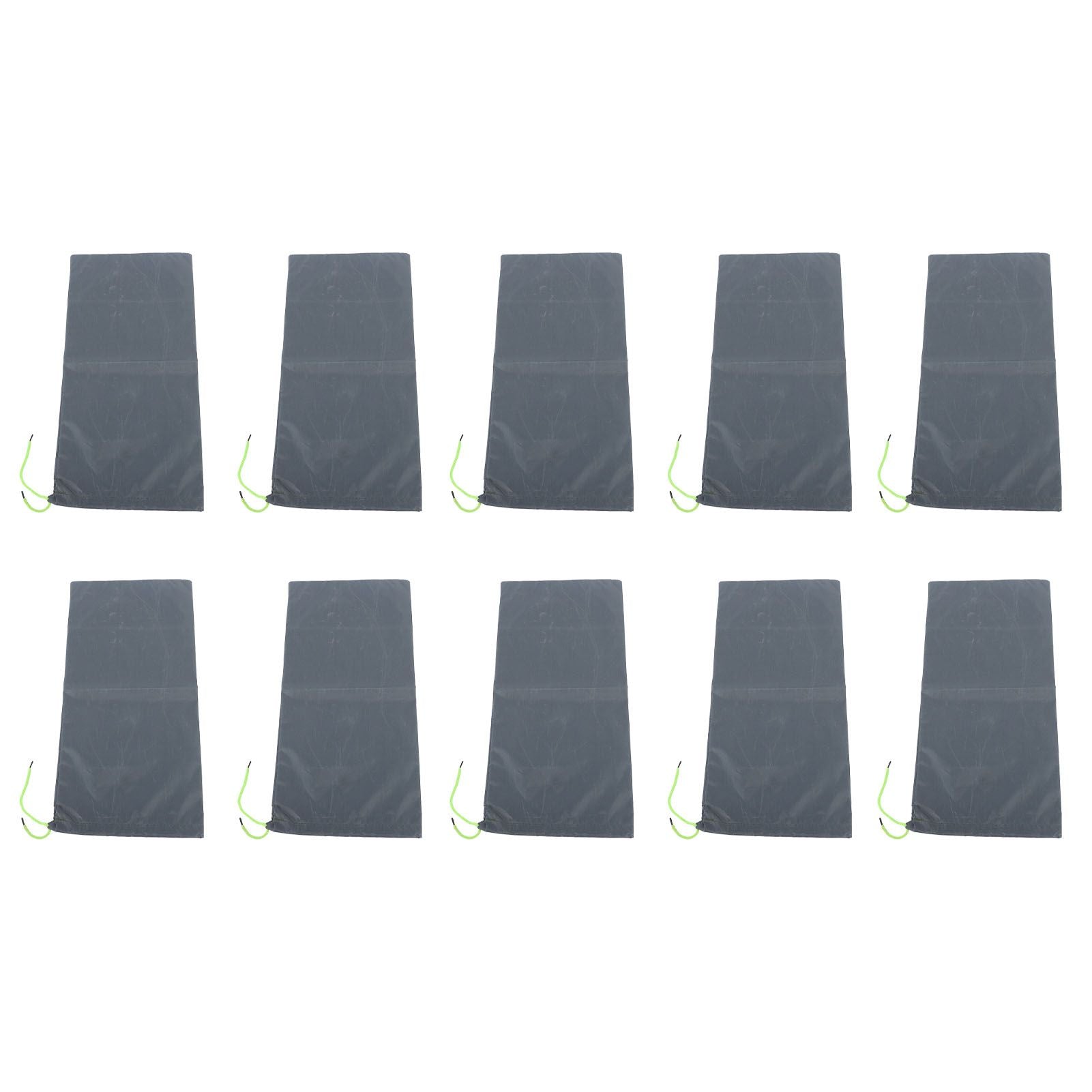 10PCS Sandless Sand Bags Drawstring Flood Water Barriers Polyester 9.8x19.7in Dam Bag for Basement Garage Anti Flood Grey