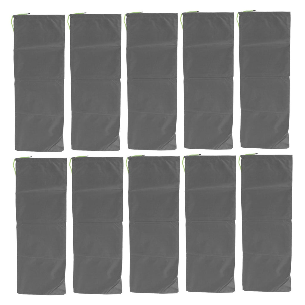 10pcs Flood Sandbags Professional Empty Rain Proof Drawstring Flood Control Sandbags for House Door Garage Basement Grey