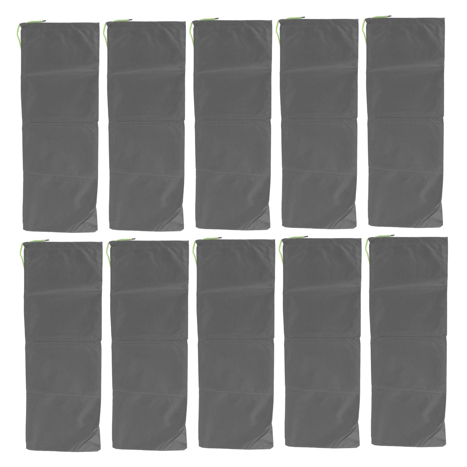 10pcs Flood Sandbags Professional Empty Rain Proof Drawstring Flood Control Sandbags for House Door Garage Basement Grey