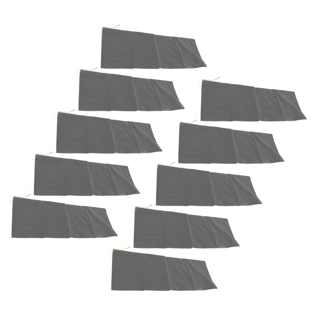10pcs Flood Sandbags Professional Empty Rain Proof Drawstring Flood Control Sandbags for House Door Garage Basement Grey