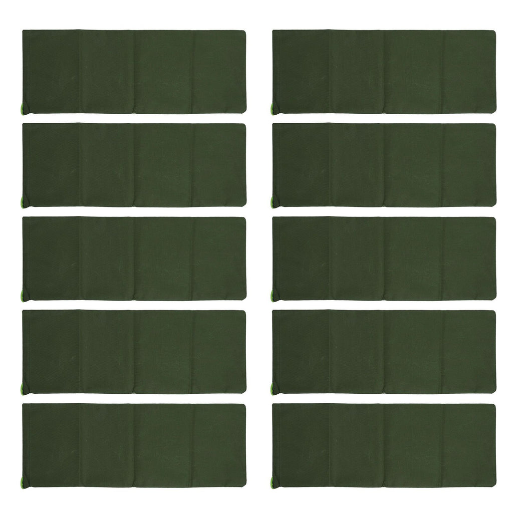 10pcs Flood Sandbags 600D Polyester Flood Prevention Bag Reusable Flood Barrier Bag for House Door Window Garage Basement Dark Green