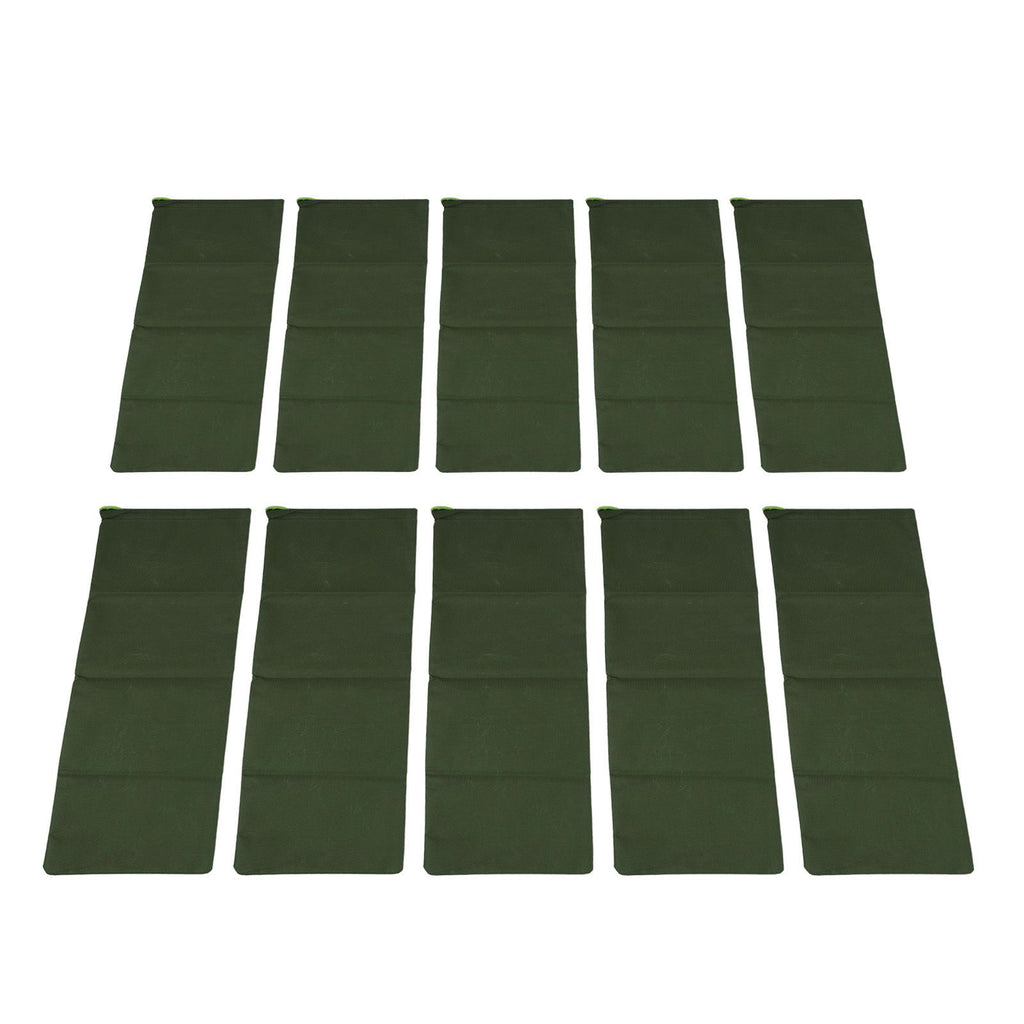 10pcs Flood Sandbags 600D Polyester Flood Prevention Bag Reusable Flood Barrier Bag for House Door Window Garage Basement Dark Green