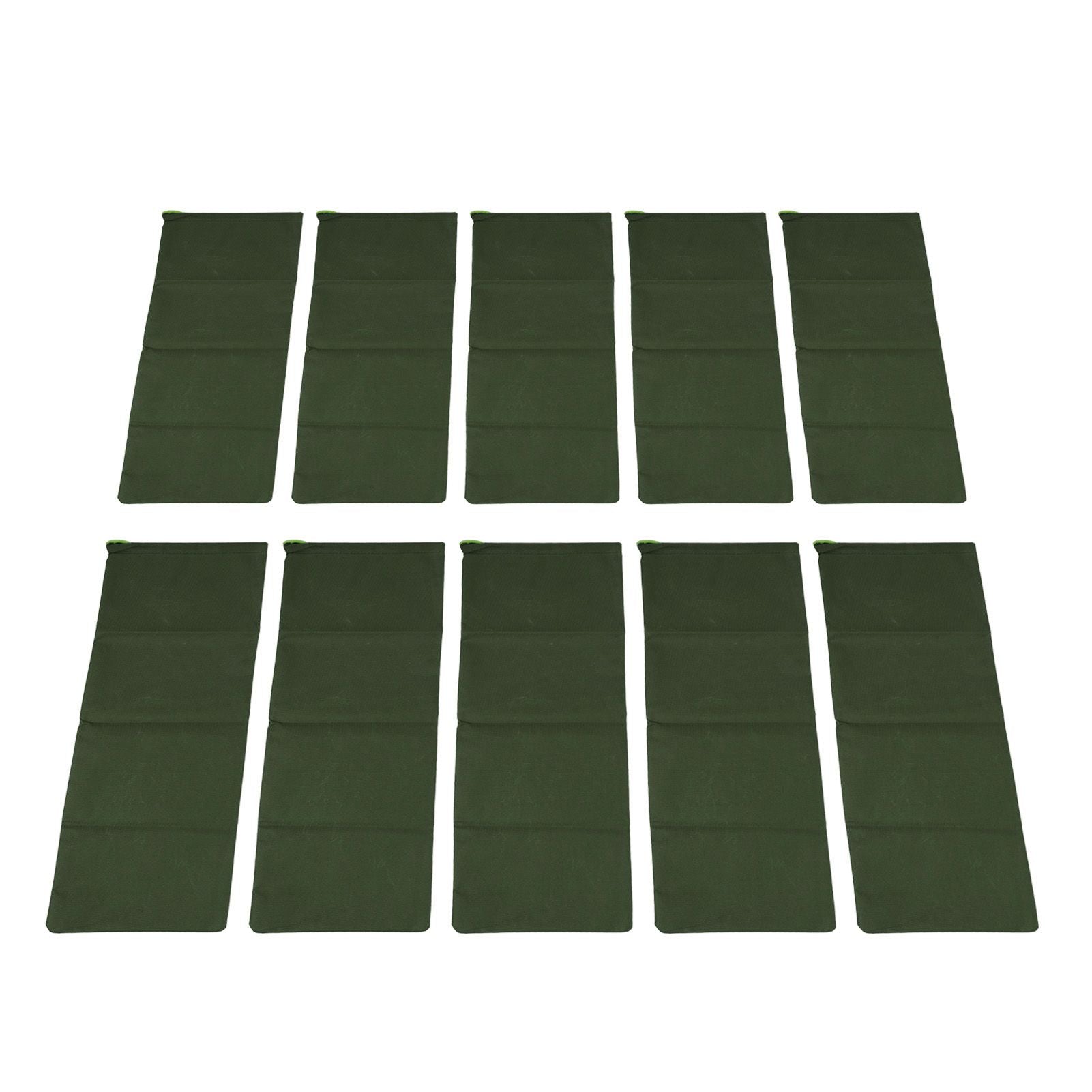 10pcs Flood Sandbags 600D Polyester Flood Prevention Bag Reusable Flood Barrier Bag for House Door Window Garage Basement Dark Green
