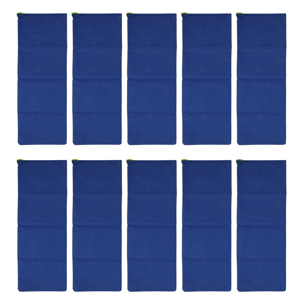 10PCS Flood Prevention Sandbags Drawstring Rain Proof Empty Flood Control Bags for House Door Garage Basement Dark Blue