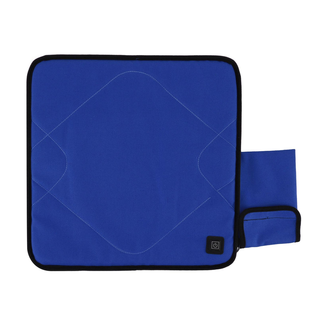 Portable Heated Seat Cushion Adjustable Temperature USB Heating Seat Cushion for Autumn Winter Camping Fishing Sapphire Blue