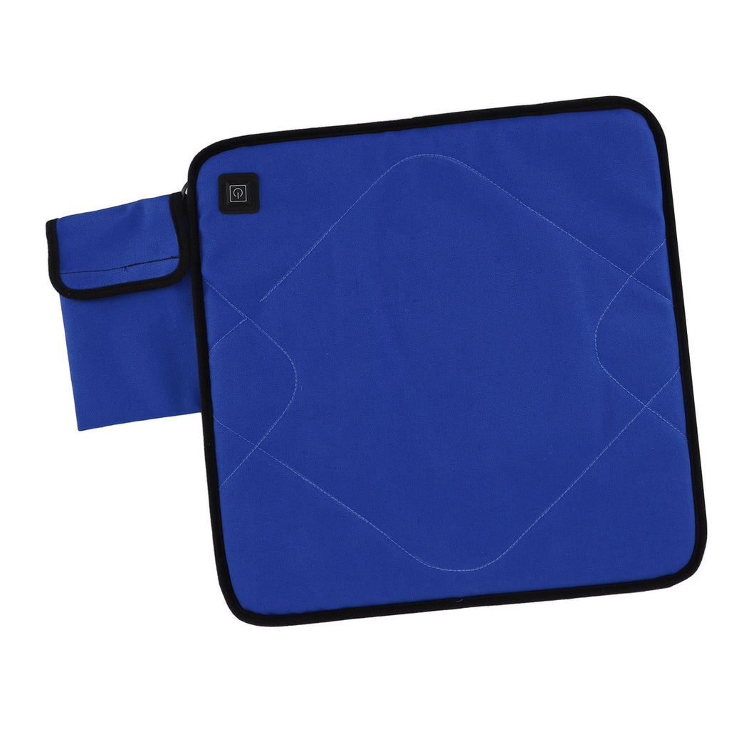 Portable Heated Seat Cushion Adjustable Temperature USB Heating Seat Cushion for Autumn Winter Camping Fishing Sapphire Blue