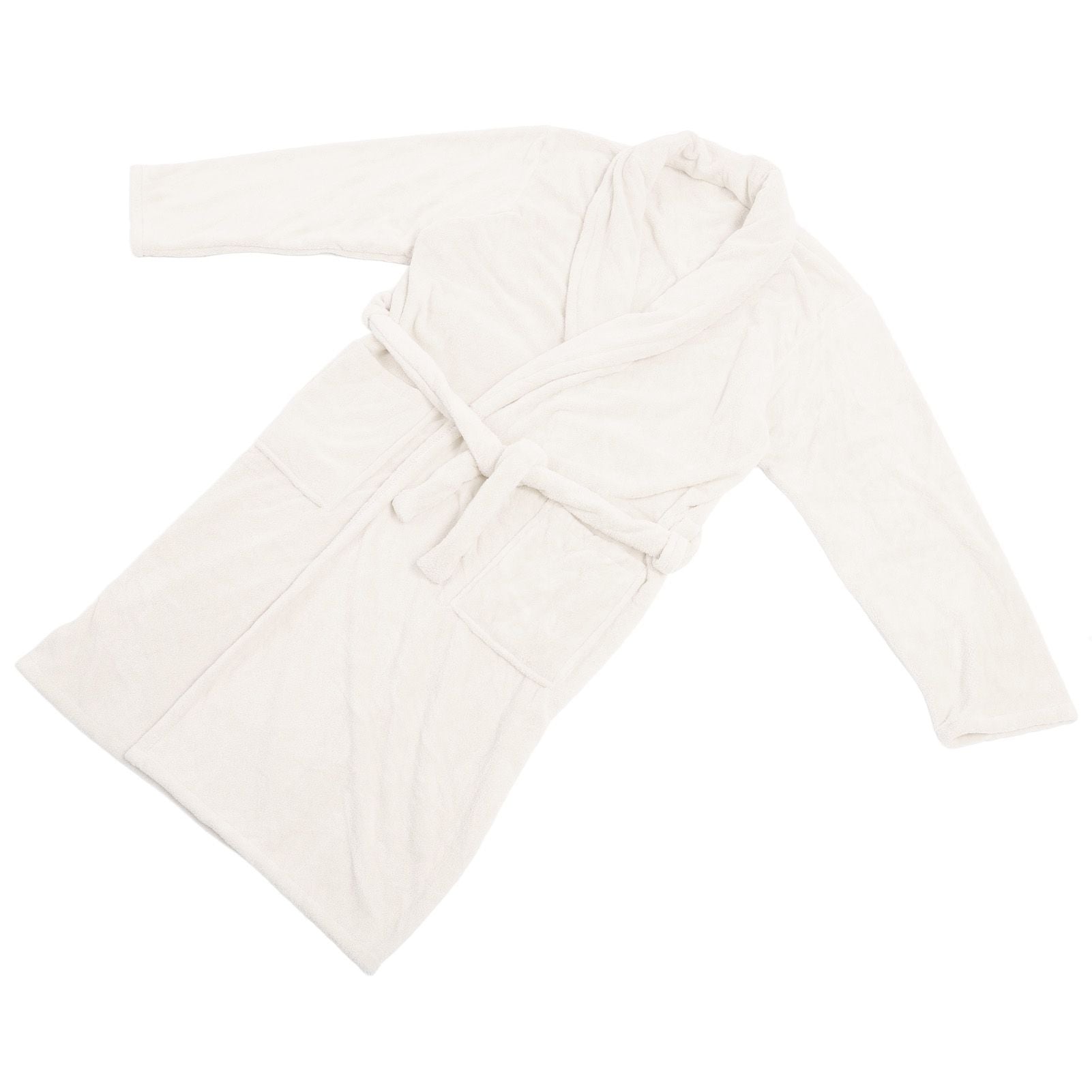 Bathrobe Coral Velvet Thicken Soft Water Absorbent Warm Belt Design Couple Bathrobe for Home Hotel Milky White