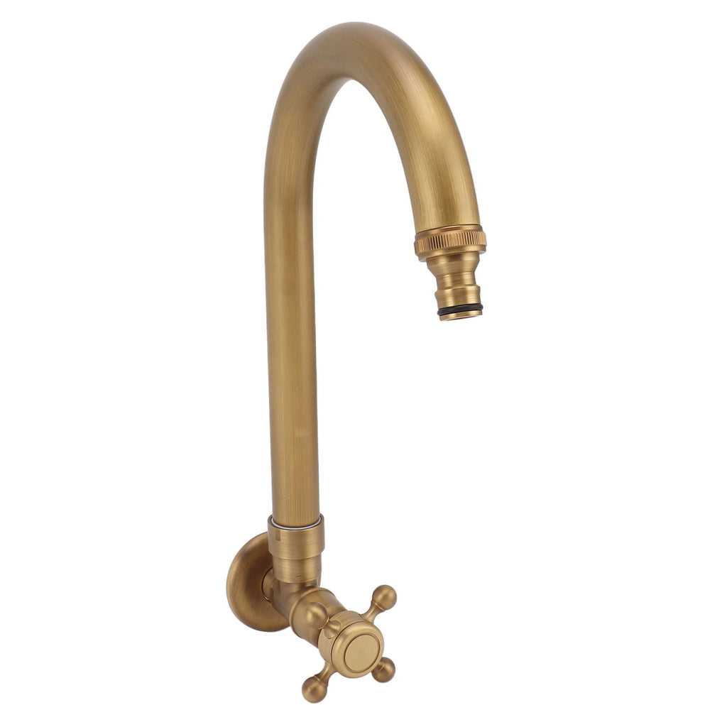 Garden Outdoor Faucet Antique In Wall Frost Crack Prevention 360 Degree Rotation Single Cold Water Faucet Tap Thin Mouth