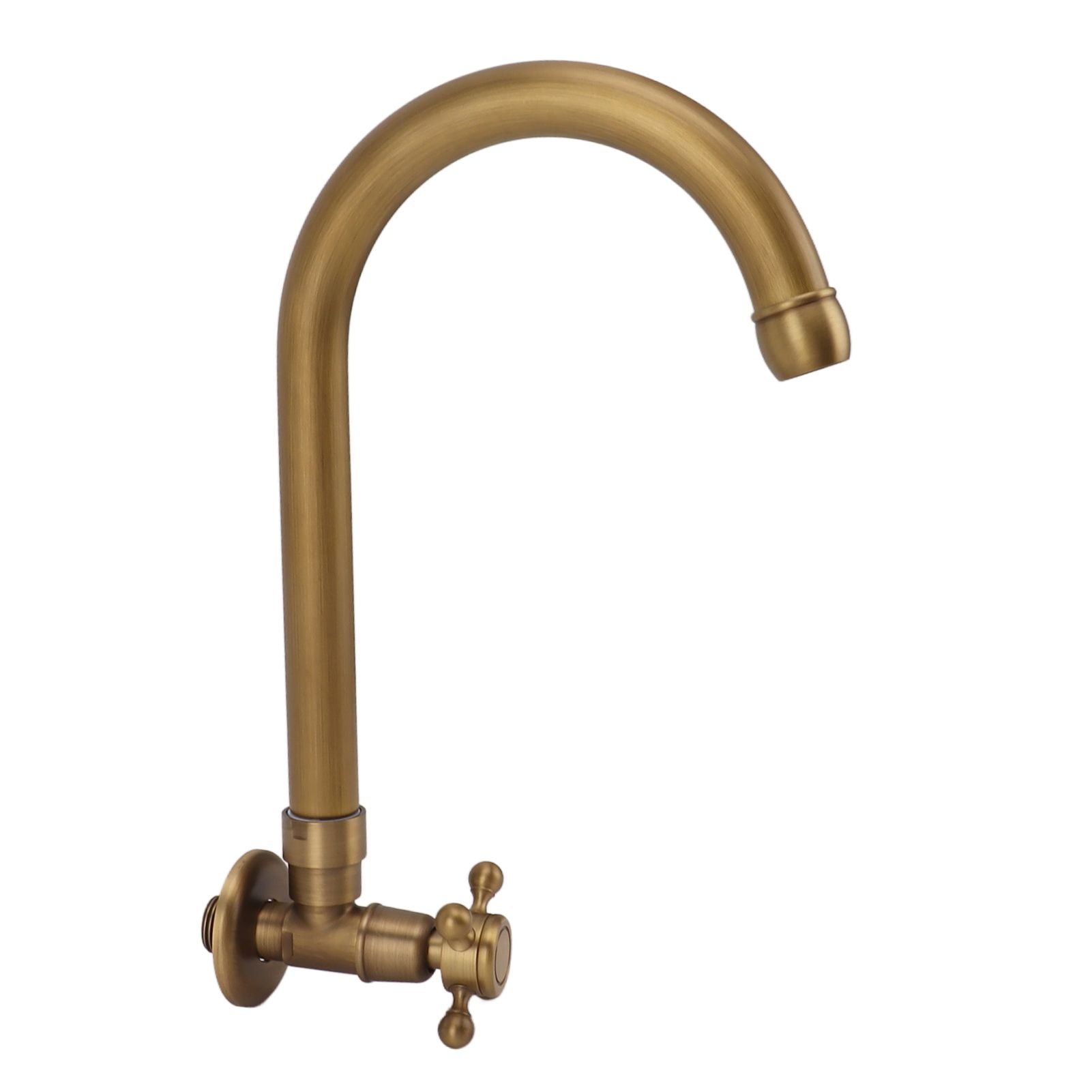 Garden Outdoor Faucet Antique In Wall Frost Crack Prevention 360 Degree Rotation Single Cold Water Faucet Tap Round Mouth