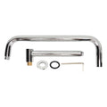 Shower Head Extension with Flange S Shape Shower Arm Wall Mount Rotatable Stainless Steel Shower Pipe for Bathroom Electroplate