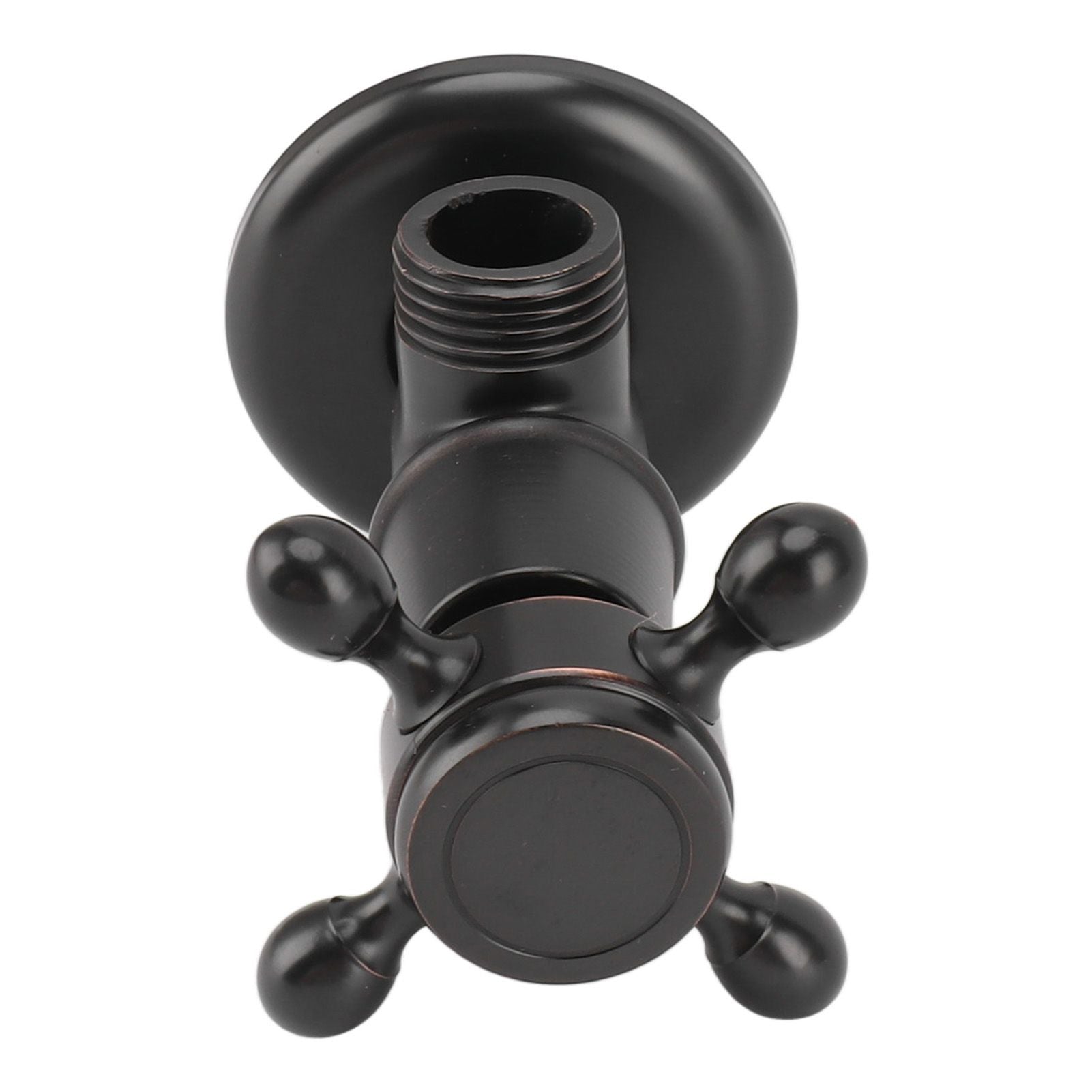 Solid Brass Angle Stop Valve Retro Thickened Cold Hot Triangle Valve Explosion Proof Water Shut Off Valve Black