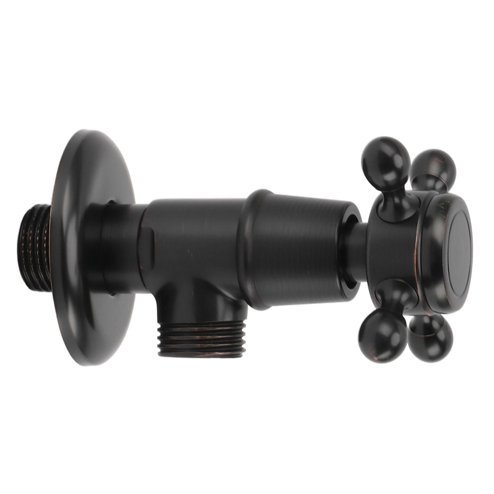 Solid Brass Angle Stop Valve Retro Thickened Cold Hot Triangle Valve Explosion Proof Water Shut Off Valve Black