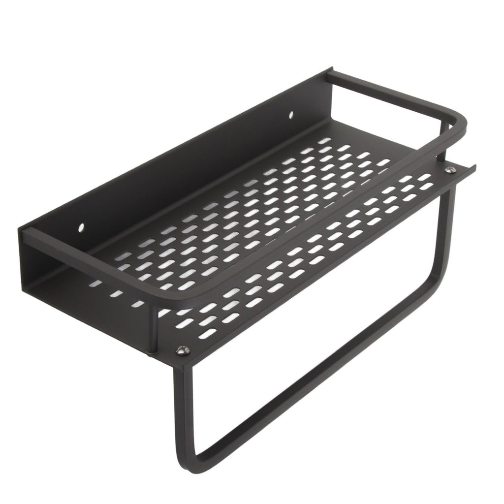 Shower Caddy Grey Shower Organizer Shelf Easy Install Aluminium Alloy Large Capacity Shower Accessory for Bathroom Home 30cm / 11.8in