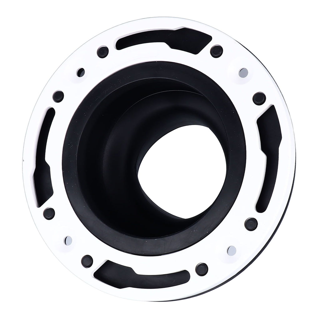 Toilet Flange Repair Kit Black Durable Silicone ABS Easy Installation Toilet Flange Replacement Kit for 4in 5in Pipe