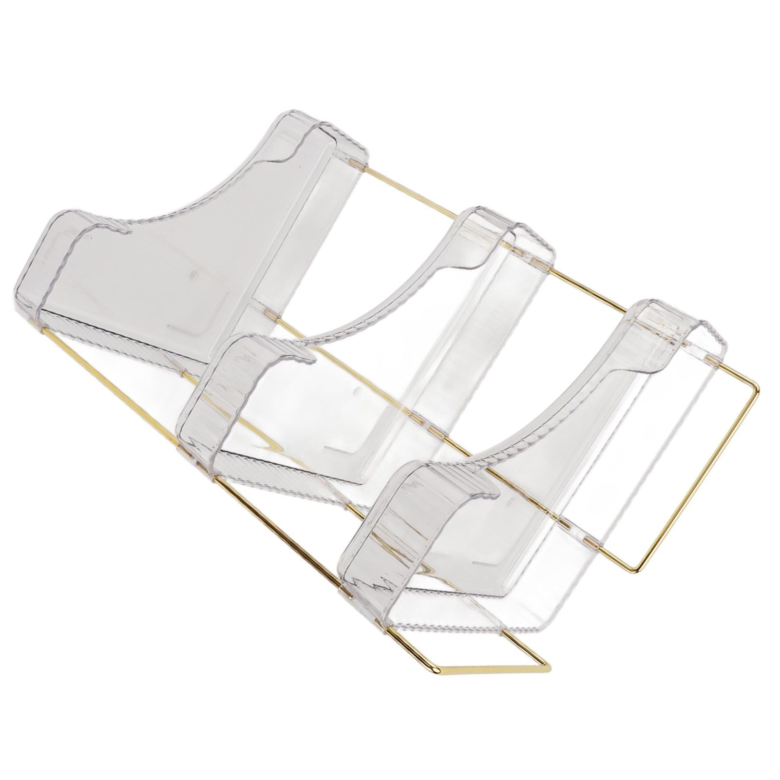 3 Tier Makeup Shelf Organizer Easy Access Aesthetic Corner Bathroom Countertop Organizer for Cosmetics Skincare Transparent