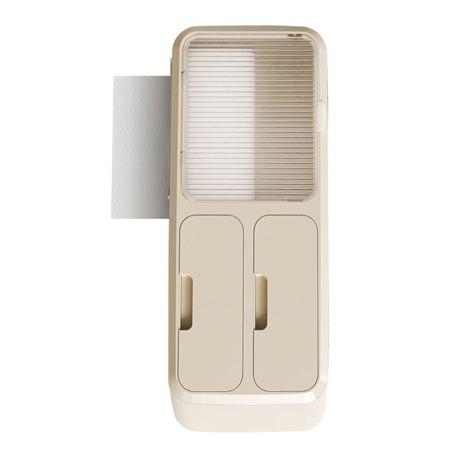 Drill Free Bathroom Tissue Storage Box Waterproof Bathroom Toilet Paper Holder Wall Mounted Toilet Paper Organizer Beige