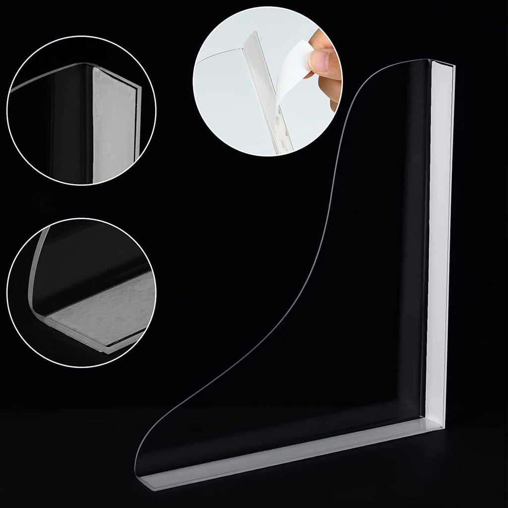 2 Pcs Bathtub Splashing Guard Acrylic Shower Tub Corner Water Blocking Plate for Bathroom Kitchen Sink