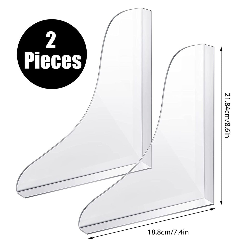 2 Pcs Bathtub Splashing Guard Acrylic Shower Tub Corner Water Blocking Plate for Bathroom Kitchen Sink