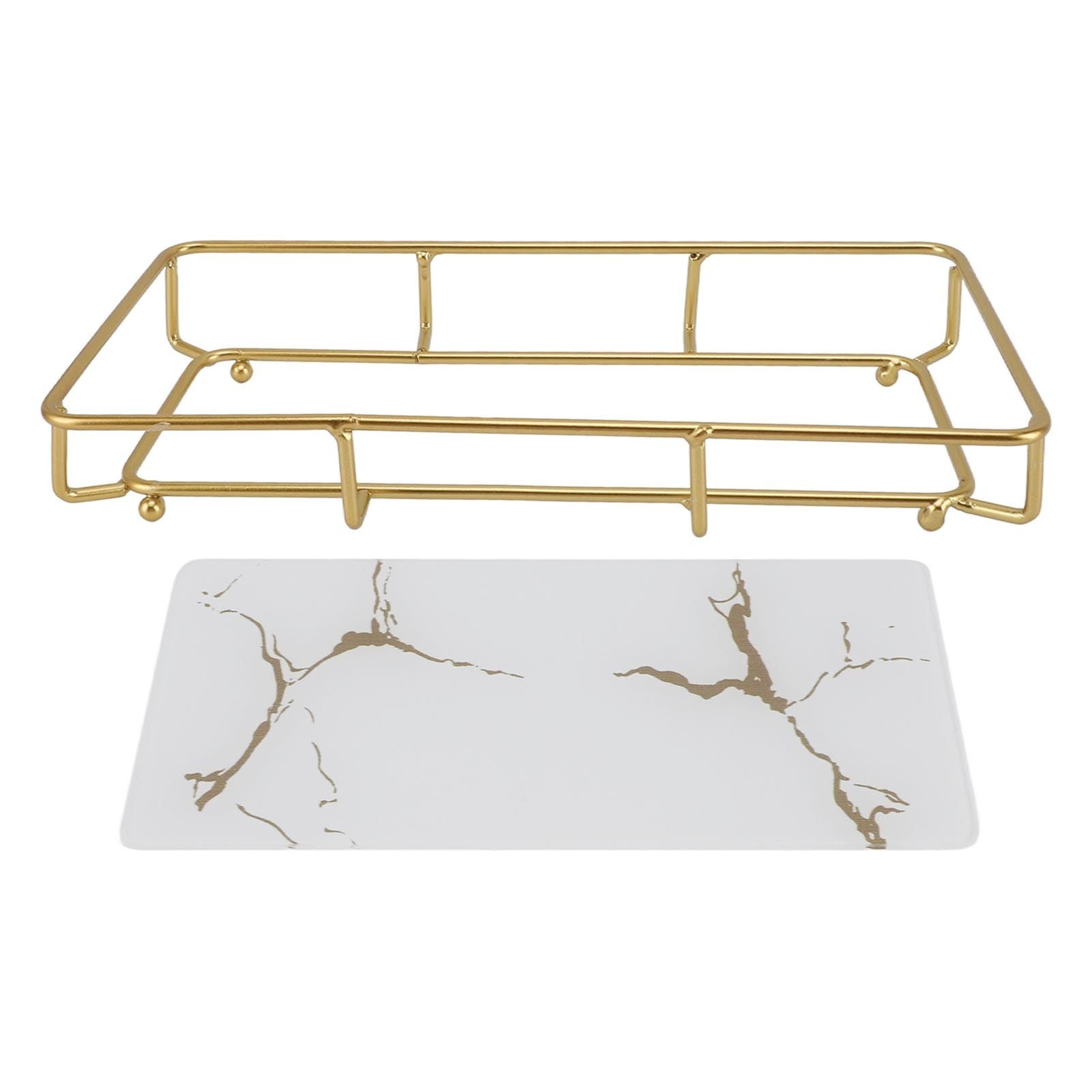 Bathroom Vanity Tray Modern Stylish Anti Slip Kitchen Sink Countertop Storage Organizer S White