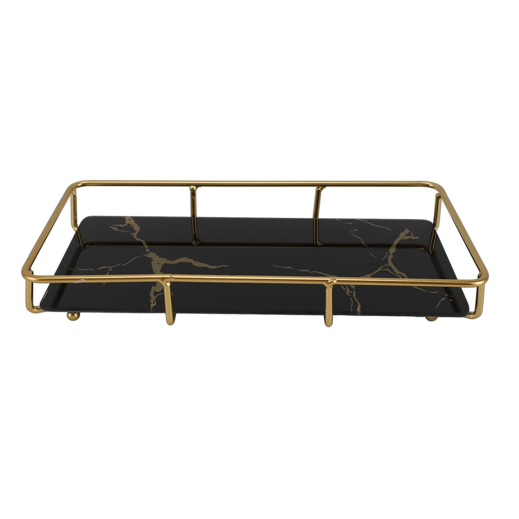 Bathroom Vanity Tray Modern Stylish Anti Slip Kitchen Sink Countertop Storage Organizer S Black