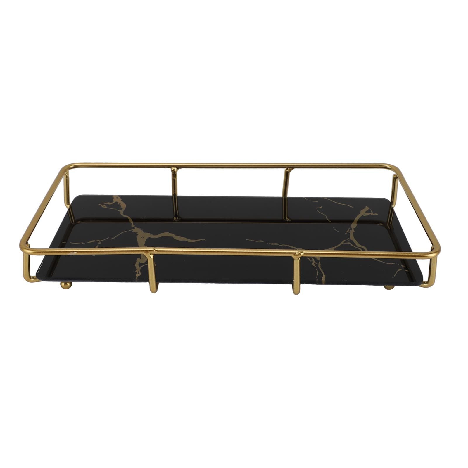 Bathroom Vanity Tray Modern Stylish Anti Slip Kitchen Sink Countertop Storage Organizer S Black