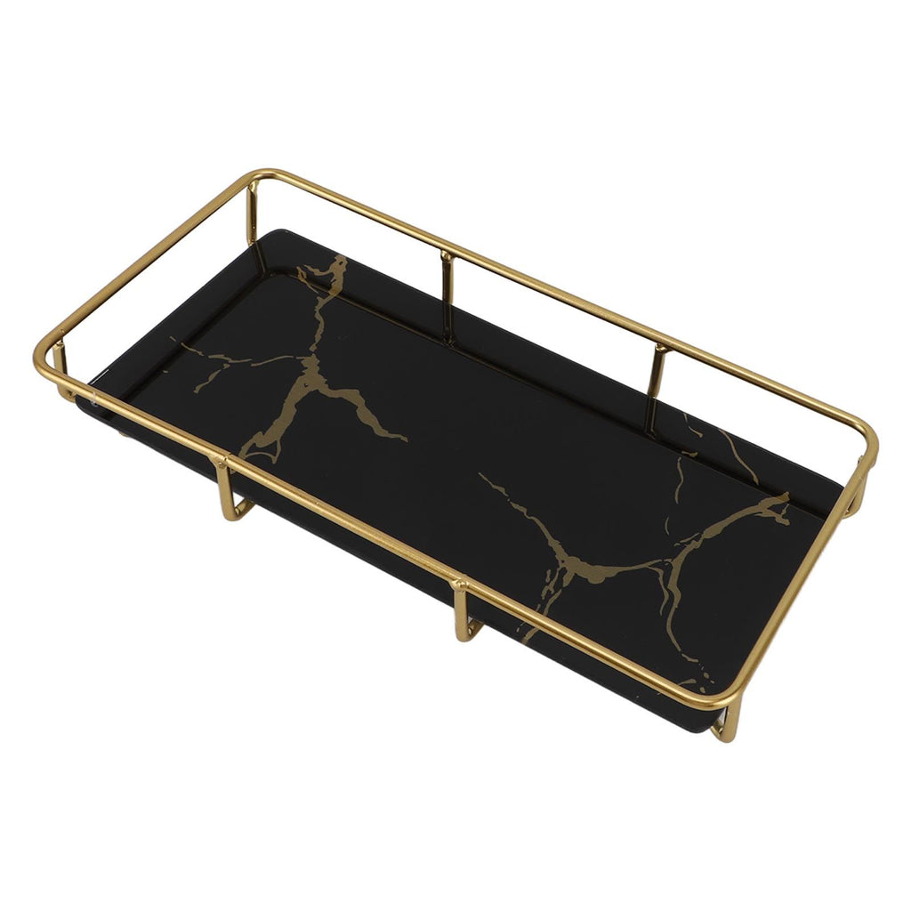 Bathroom Vanity Tray Modern Stylish Anti Slip Kitchen Sink Countertop Storage Organizer S Black