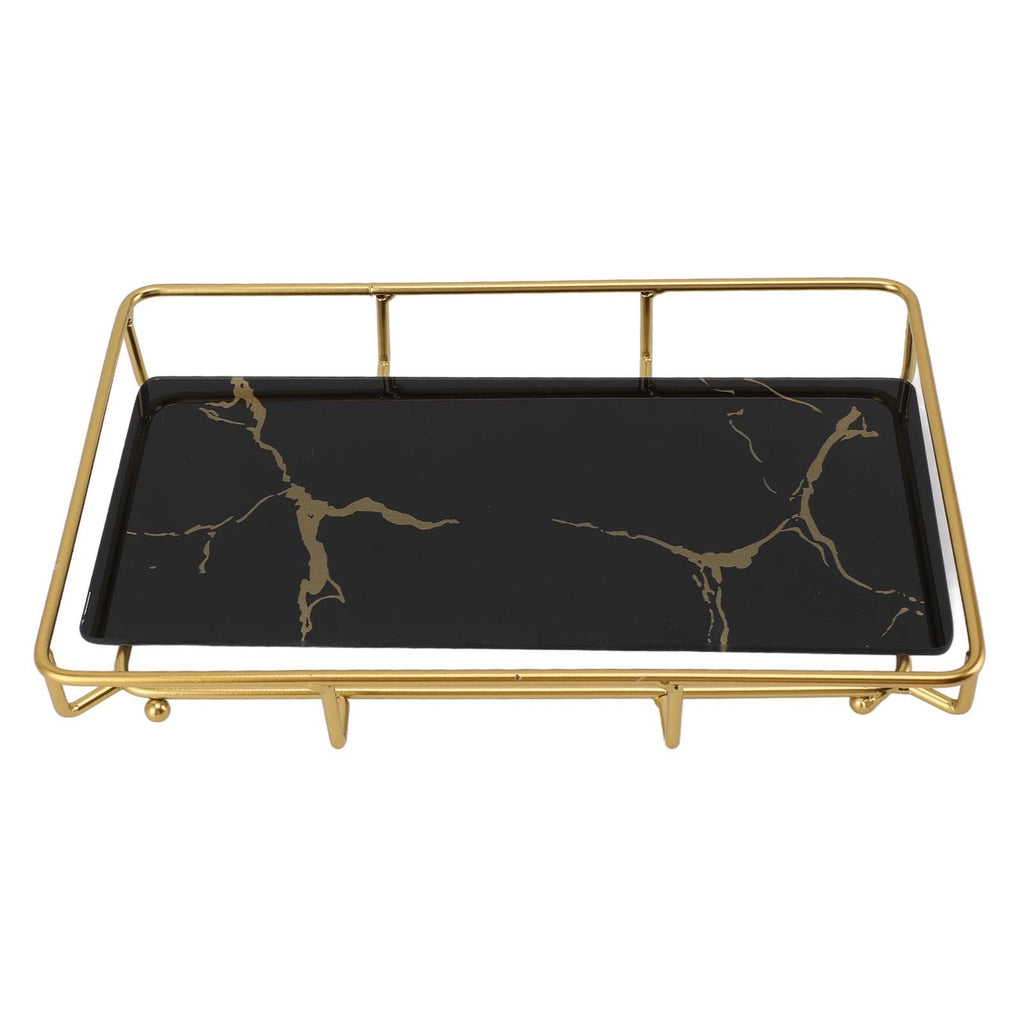 Bathroom Vanity Tray Modern Stylish Anti Slip Kitchen Sink Countertop Storage Organizer L Black
