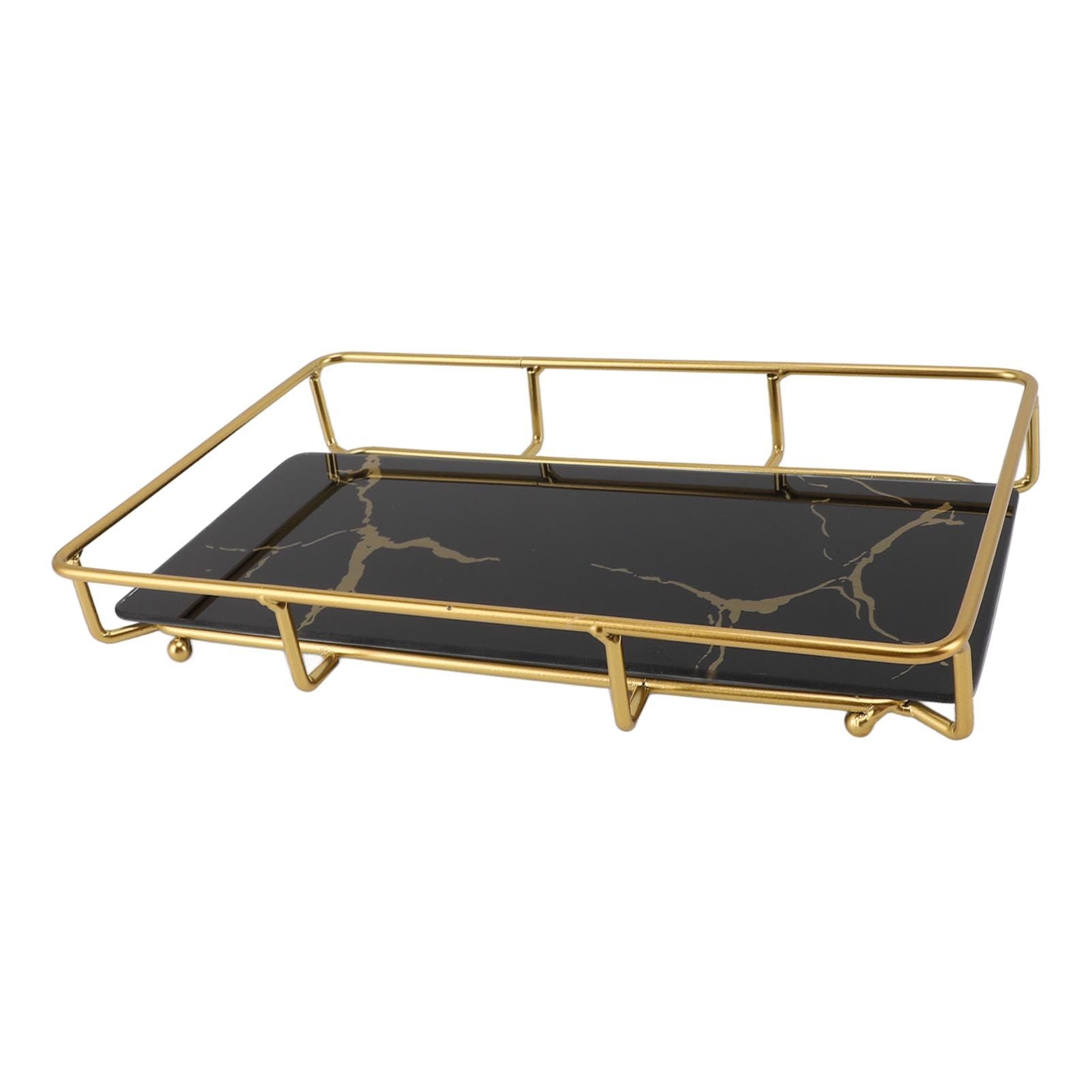 Bathroom Vanity Tray Modern Stylish Anti Slip Kitchen Sink Countertop Storage Organizer L Black