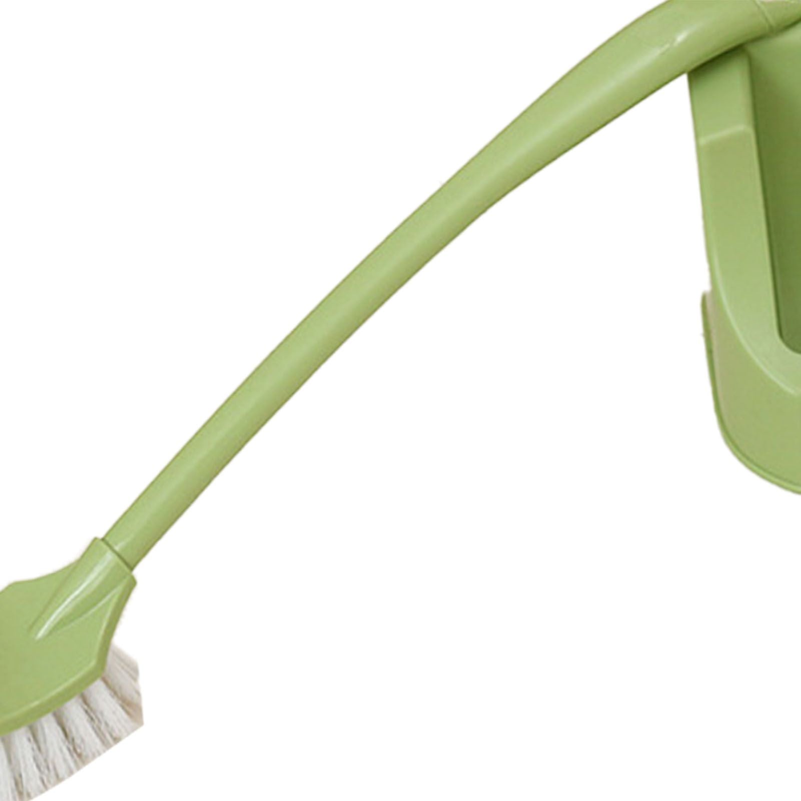 Toilet Brush Set Plastic Double Sided Brush Head Toilet Scrubber Holder Set for Home Hotel Bedroom Green