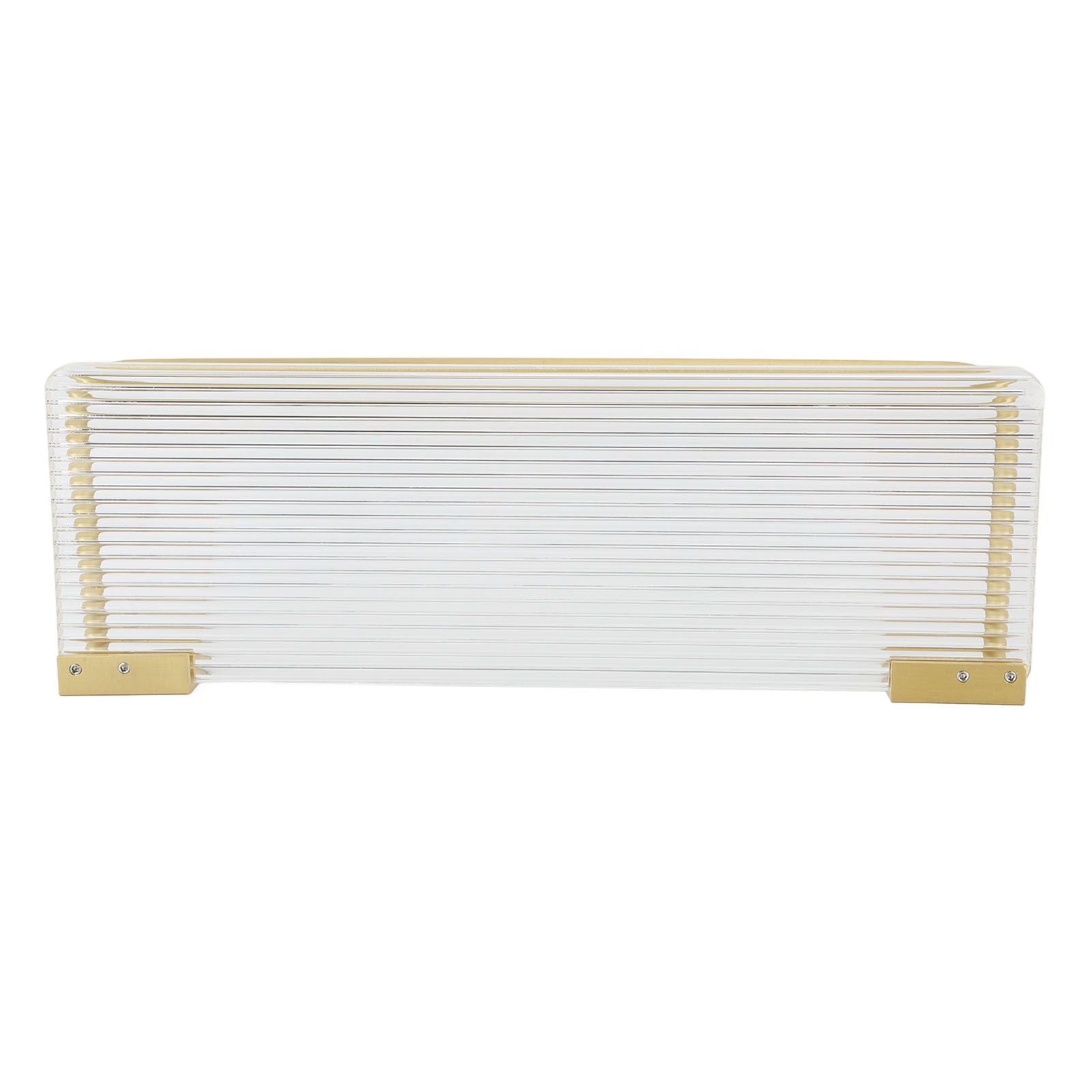 Floating Shelf Space Aluminum Acrylic Wall Mounted Decorative Storage Shelf for Kitchen Bathroom Living Room Bedroom Gold