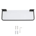 Floating Shelf Space Aluminum Acrylic Wall Mounted Decorative Storage Shelf for Kitchen Bathroom Living Room Bedroom Black