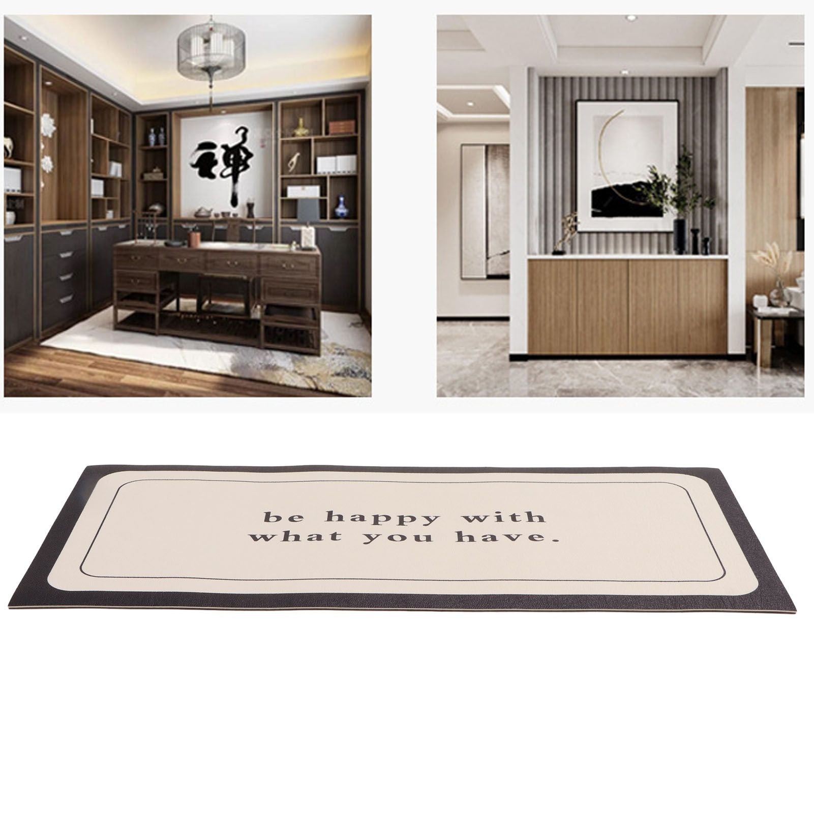Coffee Mat Pu Leather Anti Slip Stain Resistant Waterproof Table Mat for Kitchen Countertop 30 ×120cm/11.8 X 47.2in