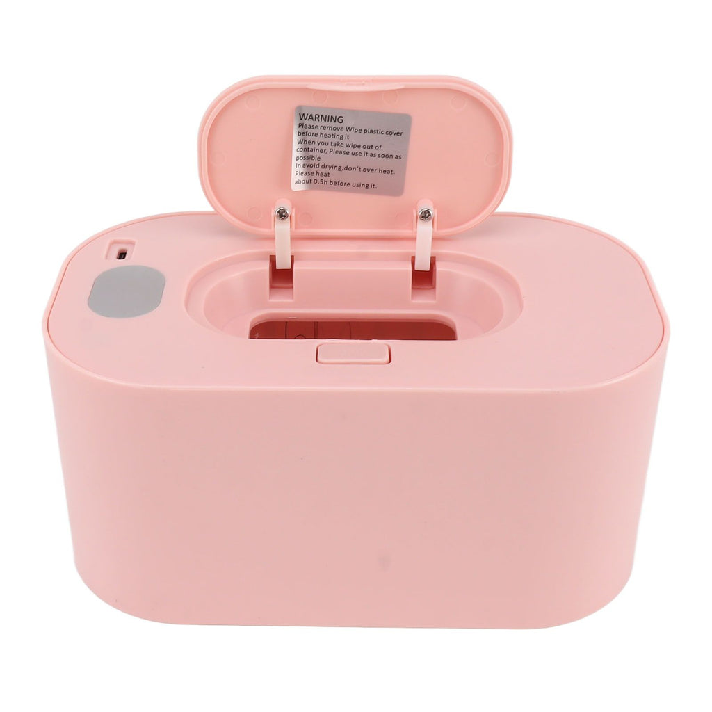 Wipe Warmer Wet Wipe Dispenser USB Powered Constant Temperature Large Capacity with Display Wipe Heater for Infants Pink
