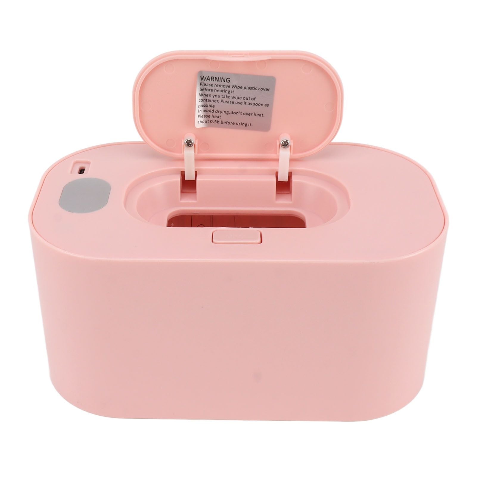 Wipe Warmer Wet Wipe Dispenser USB Powered Constant Temperature Large Capacity with Display Wipe Heater for Infants Pink