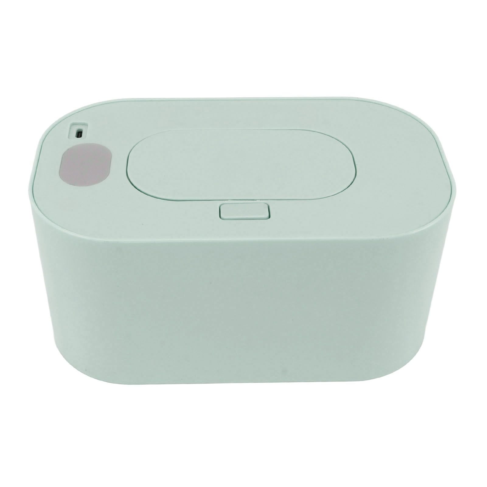 Wipe Warmer Wet Wipe Dispenser USB Powered Constant Temperature Large Capacity with Display Wipe Heater for Infants Green